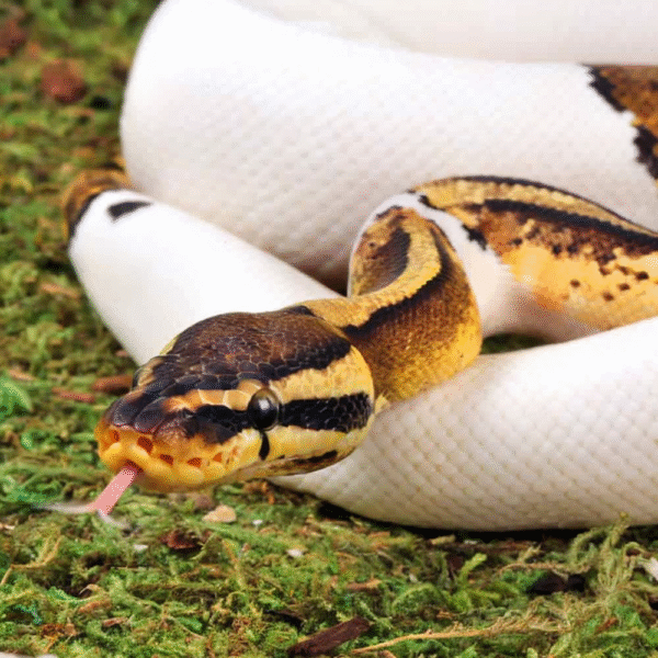 Baby High White Pied Het Albino Ball Python